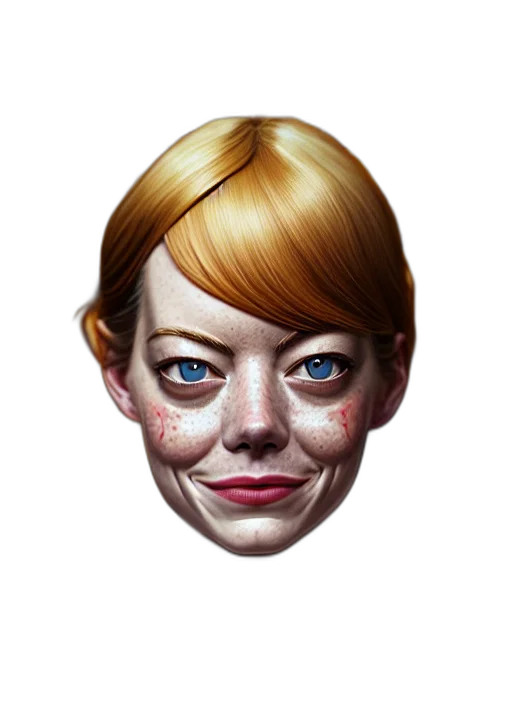 face, mask, photorealistic, concept art, pixel art, 3d render, anthropomorphic, portrait transparent PNG cut-out