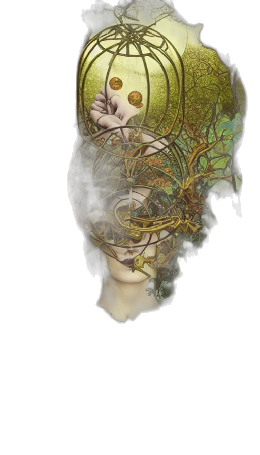 mask, crown, face, jewelry, concept art, fantasy art, photorealistic, 3d render transparent PNG cut-out