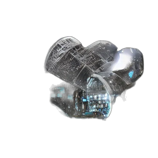 robot, jewelry, bottle, crown, 3d render, cyberpunk, vaporwave, technologies transparent PNG cut-out