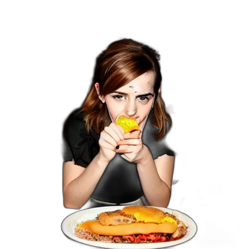 food, face, jewelry, staff transparent PNG cut-out