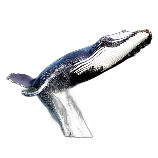 jewelry, shoes, weapon, animal, 3d render, photorealistic, concept art, whale transparent PNG cut-out