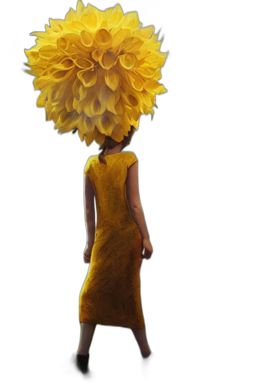 dress, flower, crown, mask, concept art, 3d render, photorealistic, oil painting transparent PNG cut-out