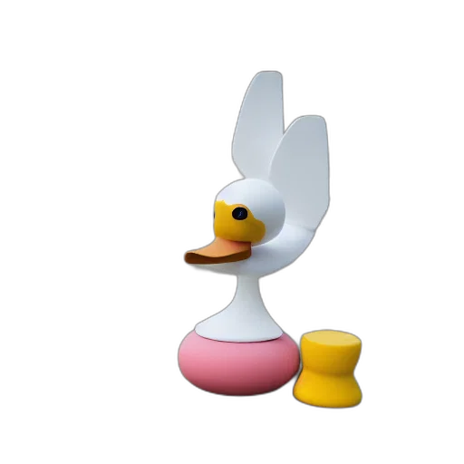 animal, hat, crown, food, 3d render, concept art, pixel art, duck transparent PNG cut-out