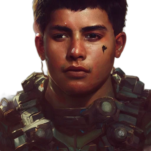 face, robot, weapon, concept art transparent PNG cut-out