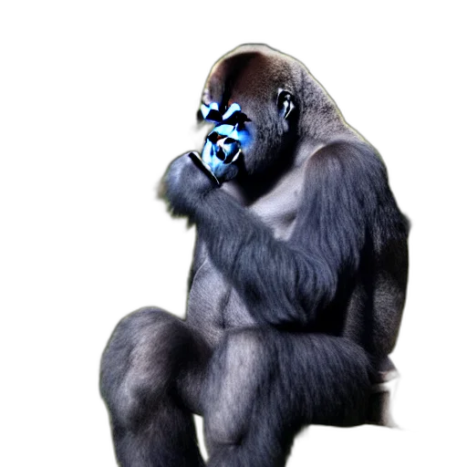 creature, animal, mask, staff, concept art, photorealistic, 3d render, vaporwave transparent PNG cut-out