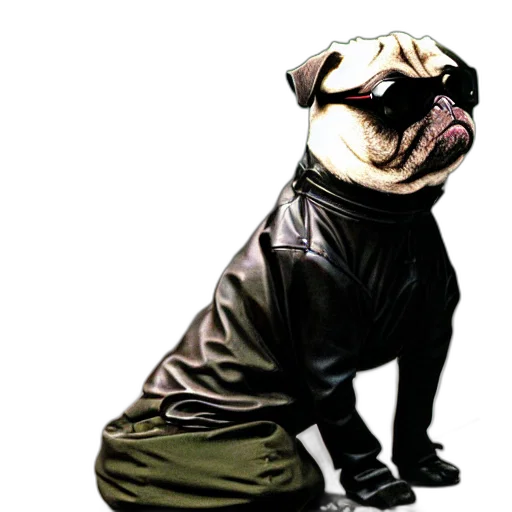 jacket, animal, creature, staff, photorealistic, concept art, 3d render, comic book art transparent PNG cut-out