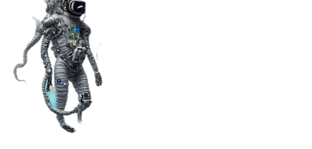 robot, weapon, jacket, dress, 3d render, cyberpunk, concept art, pixel art transparent PNG cut-out