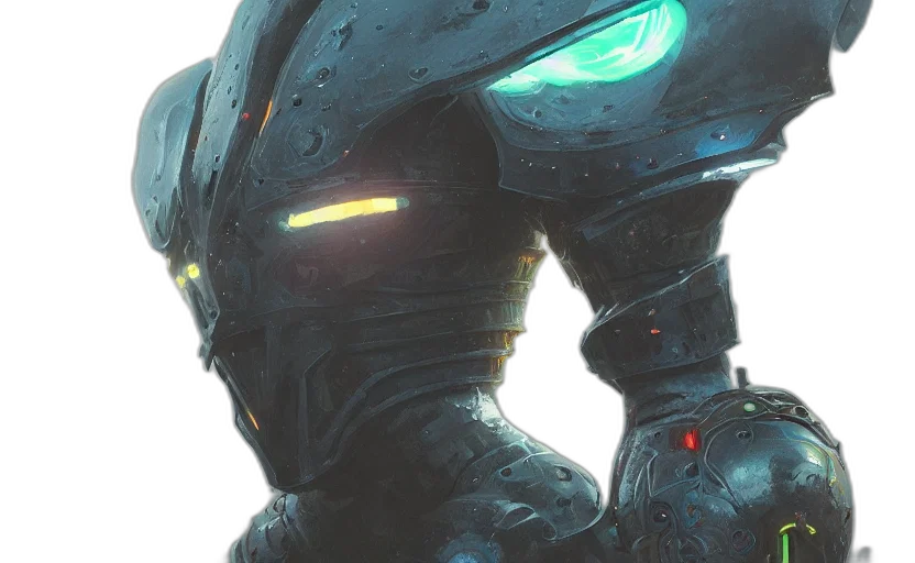 robot, concept art, cyberpunk, comic book art transparent PNG cut-out