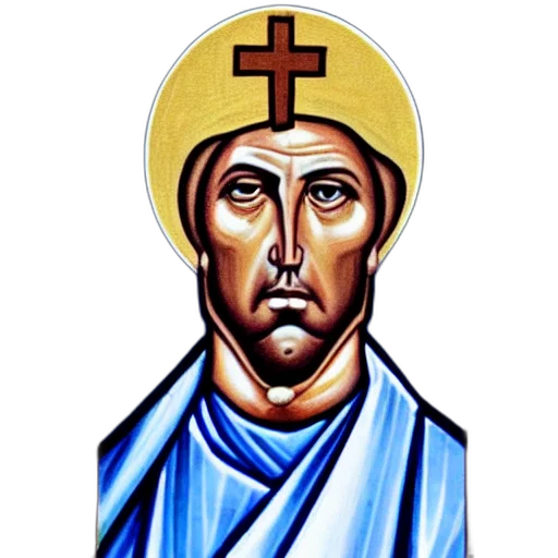 face, photorealistic, cartoon, rock, catholic, icon transparent PNG cut-out