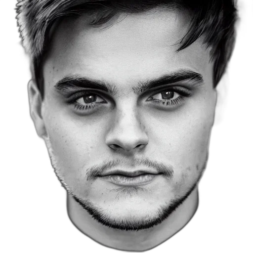 face, photorealistic, cartoon, pencil sketch transparent PNG cut-out