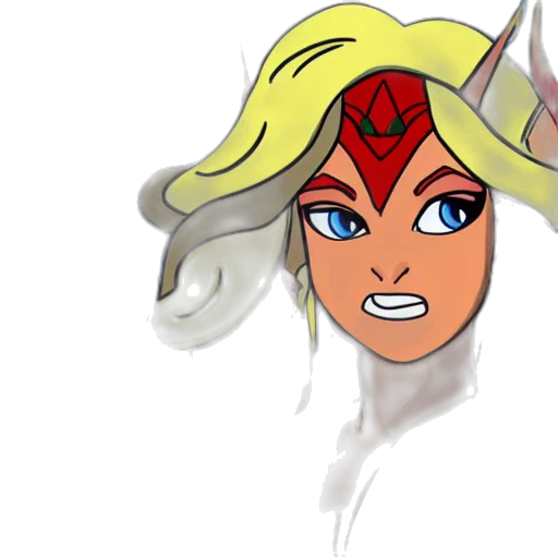 face, mask, crown, comic book art transparent PNG cut-out