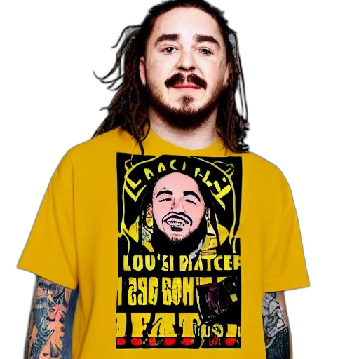 cartoon, post, malone, face transparent PNG cut-out