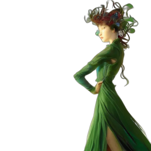 dress, concept art, fantasy art, 3d render transparent PNG cut-out