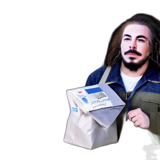 jacket, food, vaporwave, photorealistic transparent PNG cut-out