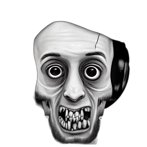 mask, face, robot, concept art, cartoon, photorealistic, 3d render, mac transparent PNG cut-out