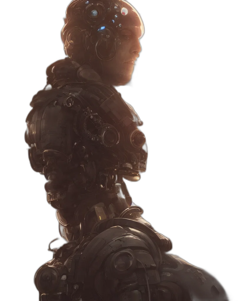robot, face, crown, dress transparent PNG cut-out