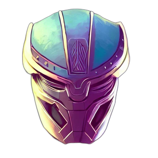 mask, robot, face, vaporwave transparent PNG cut-out