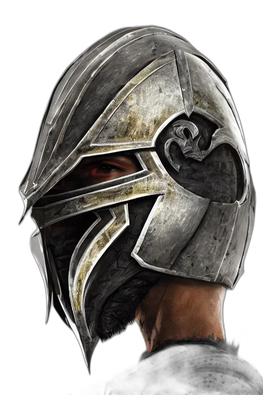 mask, sword, face, weapon, fantasy art, concept art, photorealistic, 3d render transparent PNG cut-out
