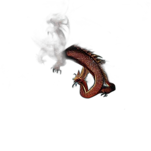 dragon, creature, animal, staff transparent PNG cut-out