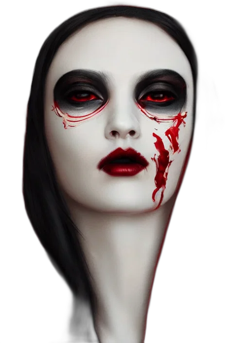 mask, face, creature, photorealistic transparent PNG cut-out