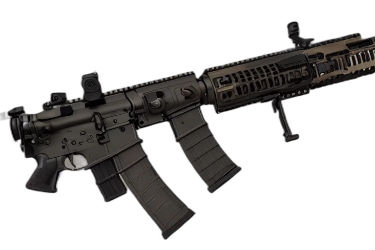 weapon, 3d render, rifle, made transparent PNG cut-out