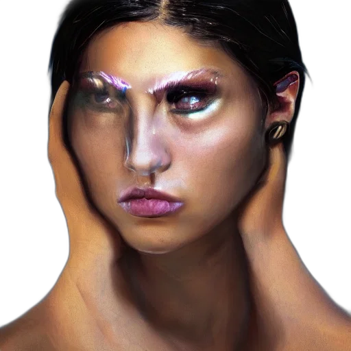 face, mask, jewelry, hair transparent PNG cut-out