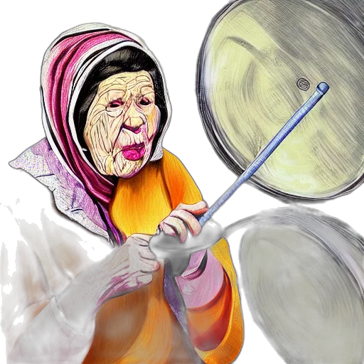 mask, face, concept art, photorealistic, watercolor, cartoon, babushka, hits transparent PNG cut-out