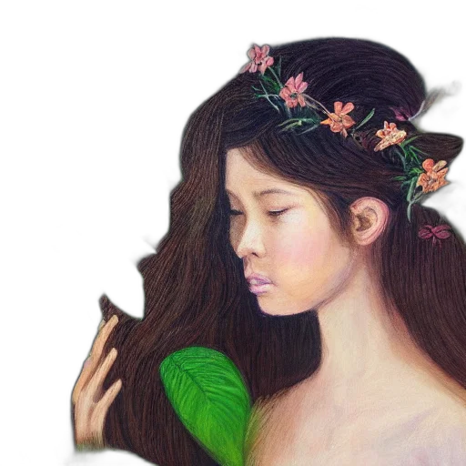 hair, crown, mask, face, photorealistic, fantasy art, oil painting, watercolor transparent PNG cut-out