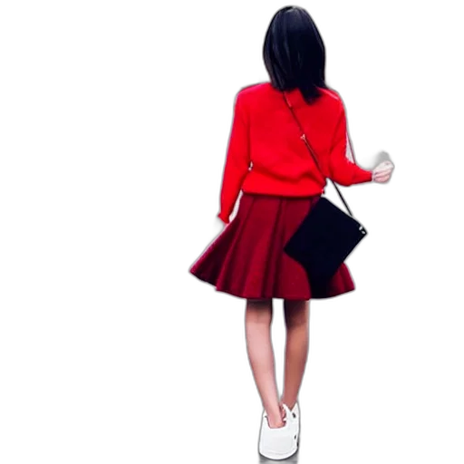 dress, jacket, 3d render, photorealistic, concept art, red, monochrome, neon transparent PNG cut-out