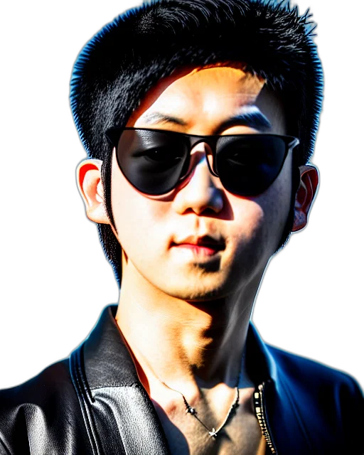 staff, jacket, face, photorealistic transparent PNG cut-out
