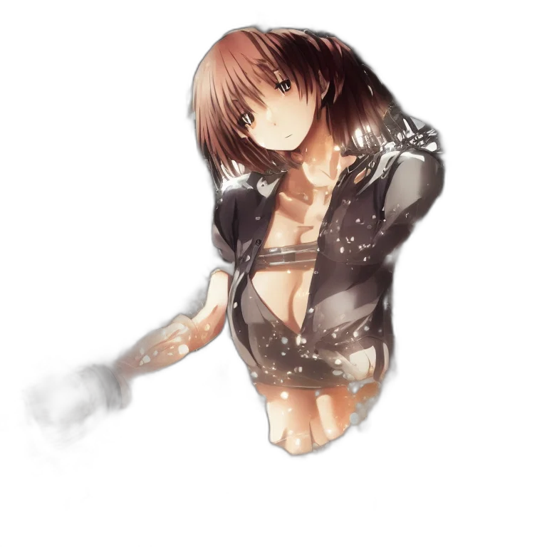 dress, weapon, staff, robot, concept art, fantasy art, cyberpunk, pixel art transparent PNG cut-out