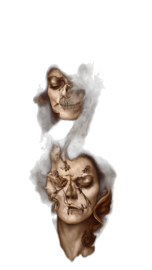 mask, face, crown, concept art, fantasy art, photorealistic, watercolor, fire transparent PNG cut-out