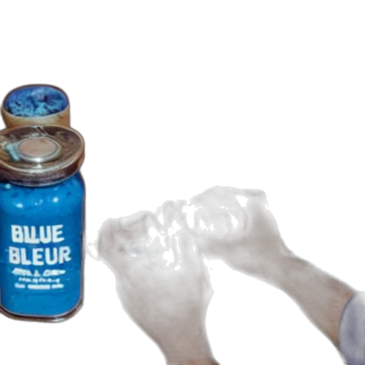 bottle, weapon, staff, food, 3d render, concept art, photorealistic, blue transparent PNG cut-out