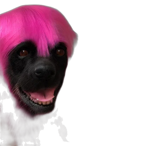 animal, hair, creature, face, vaporwave, photorealistic, 3d render, anime transparent PNG cut-out
