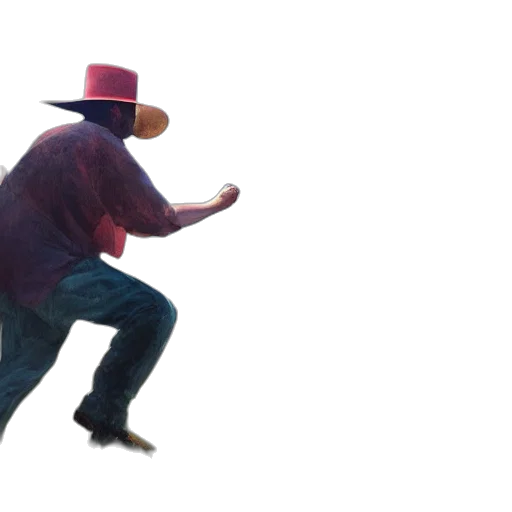 hat, jacket, robot, staff transparent PNG cut-out