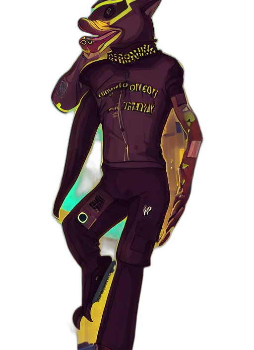 staff, jacket, robot, concept art transparent PNG cut-out