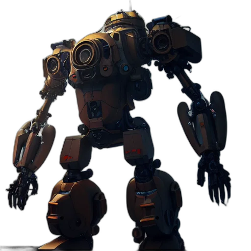 robot, weapon, creature, staff transparent PNG cut-out