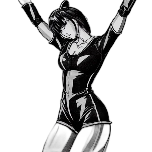 staff, jacket, comic book art, cartoon, concept art, cyberpunk, monochrome, beautiful transparent PNG cut-out