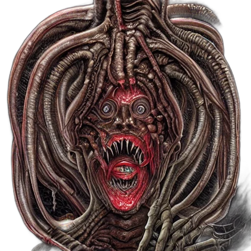 creature, face, mask, hair, concept art, photorealistic, comic book art, eldritch transparent PNG cut-out