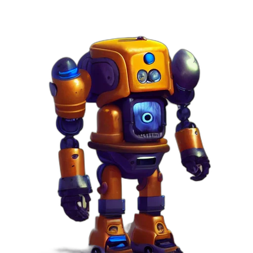 robot, weapon, 3d render, concept art transparent PNG cut-out