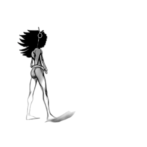 hair, creature, dress, robot, concept art, pixel art, cartoon, 3d render transparent PNG cut-out