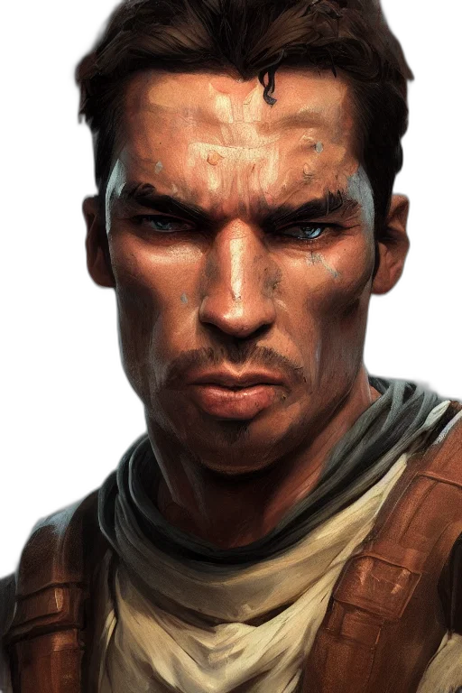 face, photorealistic, comic book art, concept art transparent PNG cut-out