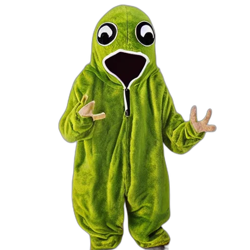 creature, jacket, animal, dragon, pepe, kigurumi transparent PNG cut-out