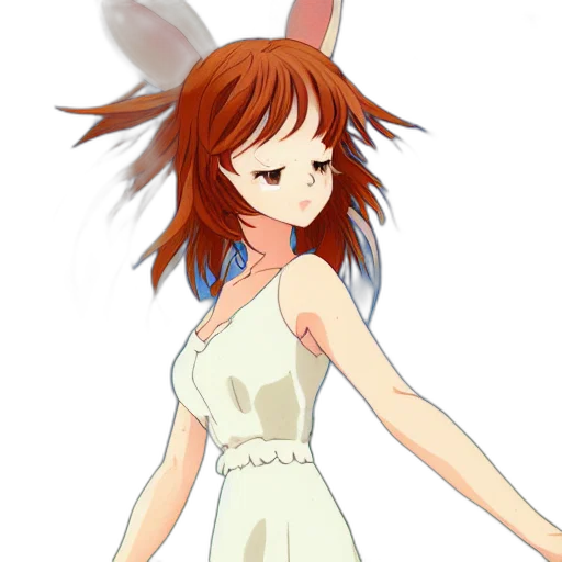 dress, staff, hat, anime transparent PNG cut-out