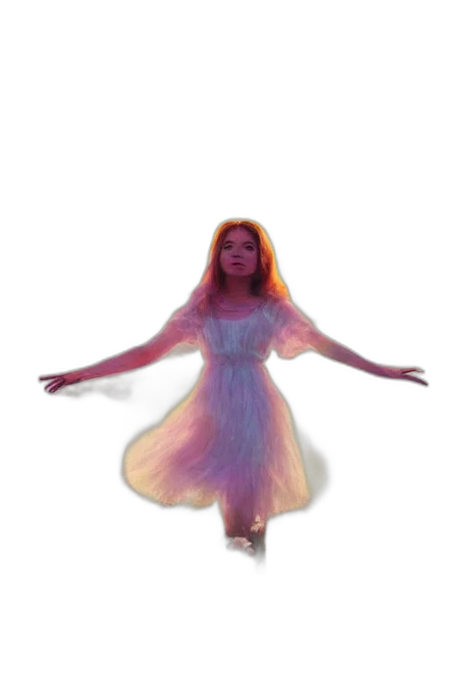 dress, creature, hair, robot, 3d render, concept art, vaporwave, fantasy art transparent PNG cut-out