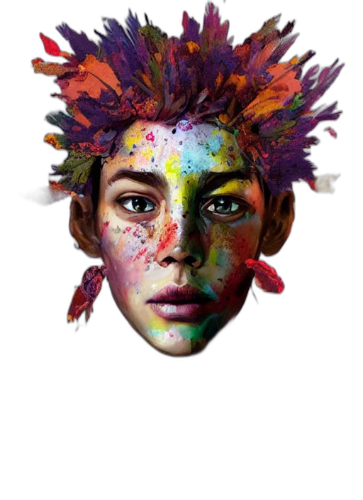mask, face, crown, jewelry, photorealistic, watercolor, fantasy art, concept art transparent PNG cut-out