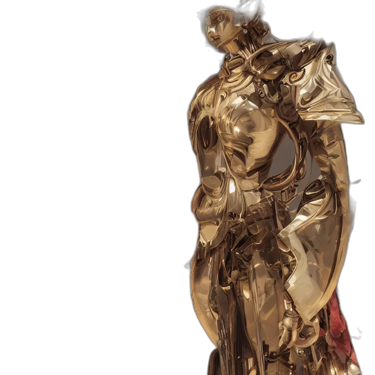 sword, crown, jewelry, weapon, 3d render, concept art, golden, octane transparent PNG cut-out