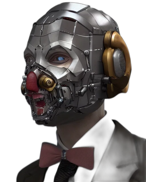 robot, mask, face, concept art, cyberpunk, 3d render, comic book art, octane transparent PNG cut-out