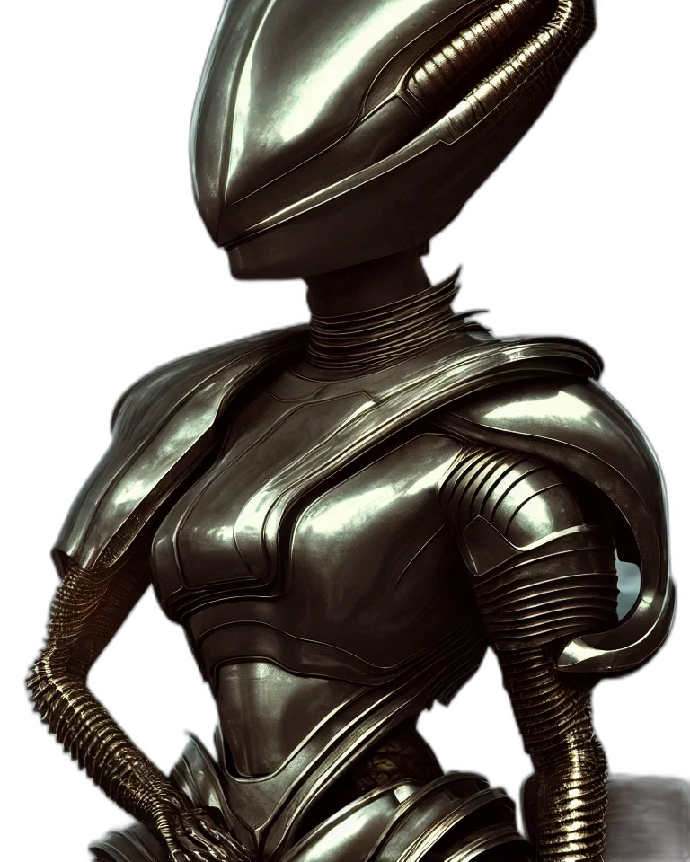 robot, staff, creature, dress, concept art, 3d render, fantasy art, outer space transparent PNG cut-out