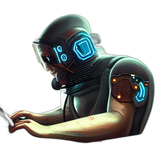 robot, staff, mask, face transparent PNG cut-out
